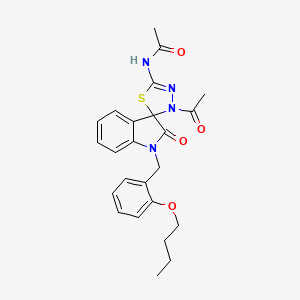 N-[3'-acetyl-1-(2-butoxybenzyl)-2-oxo-1,2-dihydro-3'H-spiro[indole-3,2'-[1,3,4]thiadiazol]-5'-yl]acetamide