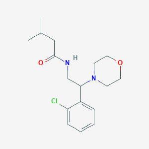 molecular formula C17H25ClN2O2 B11333427 N-[2-(2-chlorophenyl)-2-(morpholin-4-yl)ethyl]-3-methylbutanamide 