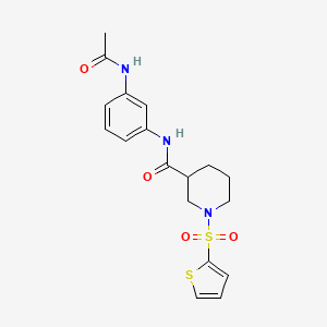 N-[3-(acetylamino)phenyl]-1-(thiophen-2-ylsulfonyl)piperidine-3-carboxamide