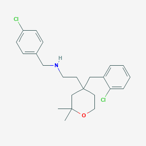 molecular formula C23H29Cl2NO B11333443 N-(4-chlorobenzyl)-2-[4-(2-chlorobenzyl)-2,2-dimethyltetrahydro-2H-pyran-4-yl]ethanamine 