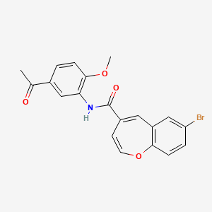 N-(5-acetyl-2-methoxyphenyl)-7-bromo-1-benzoxepine-4-carboxamide