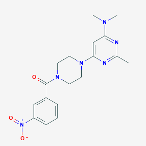 N,N,2-trimethyl-6-[4-(3-nitrobenzoyl)piperazin-1-yl]pyrimidin-4-amine