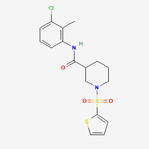 N-(3-chloro-2-methylphenyl)-1-(thiophen-2-ylsulfonyl)piperidine-3-carboxamide