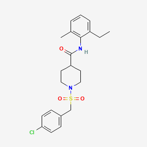 1-[(4-chlorobenzyl)sulfonyl]-N-(2-ethyl-6-methylphenyl)piperidine-4-carboxamide