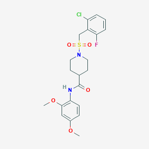 1-[(2-chloro-6-fluorobenzyl)sulfonyl]-N-(2,4-dimethoxyphenyl)piperidine-4-carboxamide