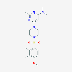 6-(4-((4-methoxy-2,3-dimethylphenyl)sulfonyl)piperazin-1-yl)-N,N,2-trimethylpyrimidin-4-amine