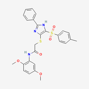 N-(2,5-dimethoxyphenyl)-2-({4-[(4-methylphenyl)sulfonyl]-2-phenyl-1H-imidazol-5-yl}sulfanyl)acetamide