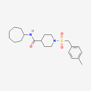 N-cycloheptyl-1-[(4-methylbenzyl)sulfonyl]piperidine-4-carboxamide