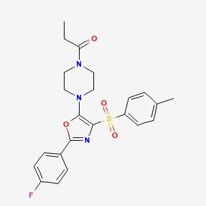 1-(4-{2-(4-Fluorophenyl)-4-[(4-methylphenyl)sulfonyl]-1,3-oxazol-5-yl}piperazin-1-yl)propan-1-one