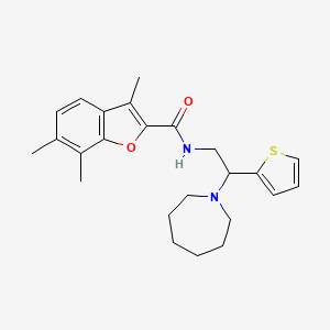 N-[2-(azepan-1-yl)-2-(thiophen-2-yl)ethyl]-3,6,7-trimethyl-1-benzofuran-2-carboxamide