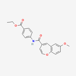 Ethyl 4-{[(7-methoxy-1-benzoxepin-4-yl)carbonyl]amino}benzoate