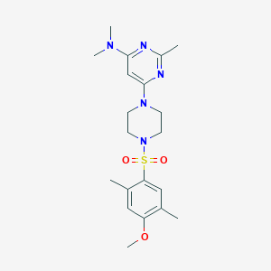 6-(4-((4-methoxy-2,5-dimethylphenyl)sulfonyl)piperazin-1-yl)-N,N,2-trimethylpyrimidin-4-amine