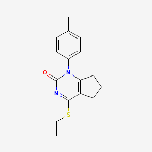 4-(ethylsulfanyl)-1-(4-methylphenyl)-1,5,6,7-tetrahydro-2H-cyclopenta[d]pyrimidin-2-one