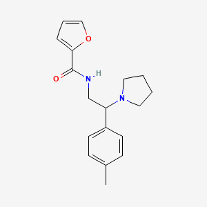 molecular formula C18H22N2O2 B11333685 N-[2-(4-methylphenyl)-2-(pyrrolidin-1-yl)ethyl]furan-2-carboxamide 