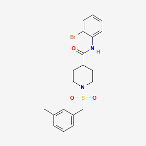 N-(2-bromophenyl)-1-[(3-methylbenzyl)sulfonyl]piperidine-4-carboxamide