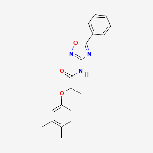 molecular formula C19H19N3O3 B11333714 2-(3,4-dimethylphenoxy)-N-(5-phenyl-1,2,4-oxadiazol-3-yl)propanamide 