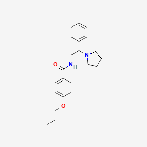 4-butoxy-N-[2-(4-methylphenyl)-2-(pyrrolidin-1-yl)ethyl]benzamide