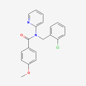 molecular formula C20H17ClN2O2 B11333747 N-(2-chlorobenzyl)-4-methoxy-N-(pyridin-2-yl)benzamide 