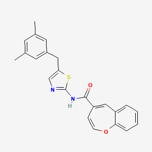 molecular formula C23H20N2O2S B11333755 N-[5-(3,5-dimethylbenzyl)-1,3-thiazol-2-yl]-1-benzoxepine-4-carboxamide 