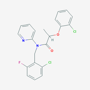 N-(2-chloro-6-fluorobenzyl)-2-(2-chlorophenoxy)-N-(pyridin-2-yl)propanamide