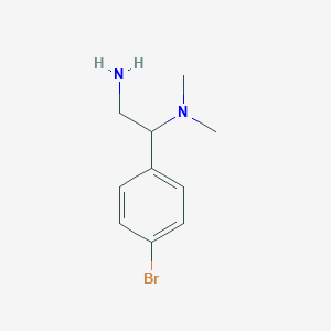 molecular formula C10H15BrN2 B113338 [2-氨基-1-(4-溴苯基)乙基]二甲胺 CAS No. 951917-39-8
