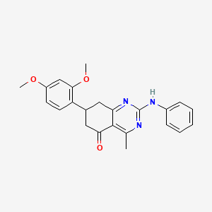 2-anilino-7-(2,4-dimethoxyphenyl)-4-methyl-7,8-dihydroquinazolin-5(6H)-one