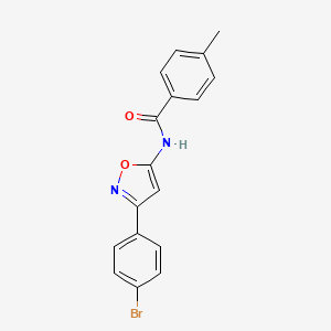 N-[3-(4-bromophenyl)-1,2-oxazol-5-yl]-4-methylbenzamide