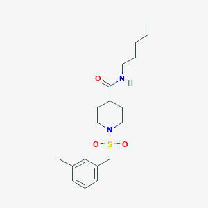 1-[(3-methylbenzyl)sulfonyl]-N-pentylpiperidine-4-carboxamide