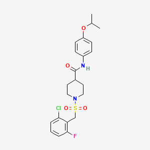 1-[(2-chloro-6-fluorobenzyl)sulfonyl]-N-[4-(propan-2-yloxy)phenyl]piperidine-4-carboxamide