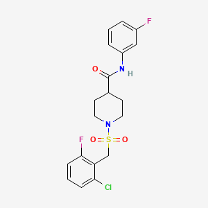 1-[(2-chloro-6-fluorobenzyl)sulfonyl]-N-(3-fluorophenyl)piperidine-4-carboxamide