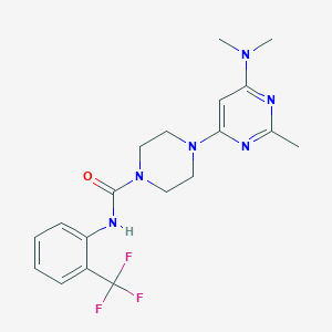 4-[6-(dimethylamino)-2-methylpyrimidin-4-yl]-N-[2-(trifluoromethyl)phenyl]piperazine-1-carboxamide