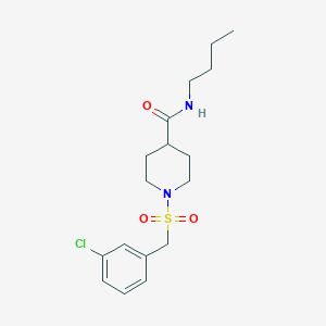 N-butyl-1-[(3-chlorobenzyl)sulfonyl]piperidine-4-carboxamide