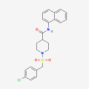 1-[(4-chlorobenzyl)sulfonyl]-N-(naphthalen-1-yl)piperidine-4-carboxamide