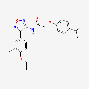 N-[4-(4-ethoxy-3-methylphenyl)-1,2,5-oxadiazol-3-yl]-2-[4-(propan-2-yl)phenoxy]acetamide