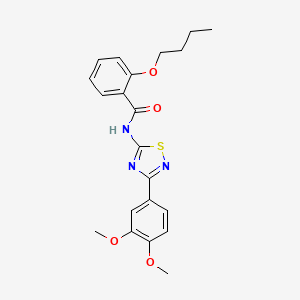 molecular formula C21H23N3O4S B11333941 2-butoxy-N-[3-(3,4-dimethoxyphenyl)-1,2,4-thiadiazol-5-yl]benzamide 