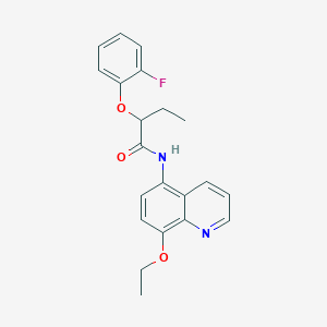 molecular formula C21H21FN2O3 B11333949 N-(8-ethoxyquinolin-5-yl)-2-(2-fluorophenoxy)butanamide 