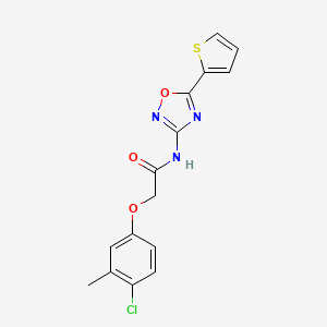 2-(4-chloro-3-methylphenoxy)-N-[5-(thiophen-2-yl)-1,2,4-oxadiazol-3-yl]acetamide