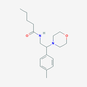 N-[2-(4-methylphenyl)-2-(morpholin-4-yl)ethyl]pentanamide