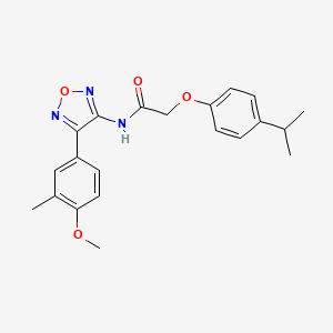 N-[4-(4-methoxy-3-methylphenyl)-1,2,5-oxadiazol-3-yl]-2-[4-(propan-2-yl)phenoxy]acetamide