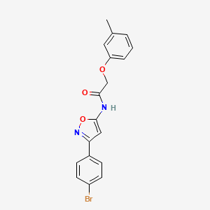 N-[3-(4-bromophenyl)-1,2-oxazol-5-yl]-2-(3-methylphenoxy)acetamide