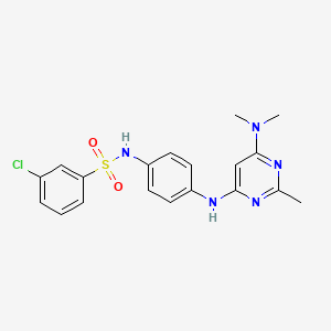 3-chloro-N-(4-((6-(dimethylamino)-2-methylpyrimidin-4-yl)amino)phenyl)benzenesulfonamide