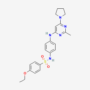 4-ethoxy-N-(4-((2-methyl-6-(pyrrolidin-1-yl)pyrimidin-4-yl)amino)phenyl)benzenesulfonamide