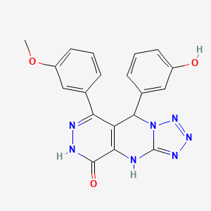 molecular formula C19H15N7O3 B11334051 8-(3-hydroxyphenyl)-10-(3-methoxyphenyl)-2,4,5,6,7,11,12-heptazatricyclo[7.4.0.03,7]trideca-1(9),3,5,10-tetraen-13-one 