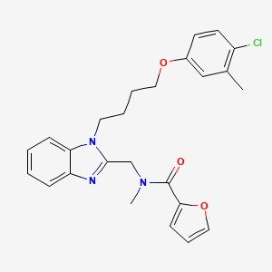 N-({1-[4-(4-chloro-3-methylphenoxy)butyl]-1H-benzimidazol-2-yl}methyl)-N-methylfuran-2-carboxamide