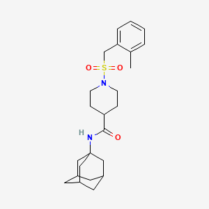 molecular formula C24H34N2O3S B11334074 N-(Adamantan-1-YL)-1-[(2-methylphenyl)methanesulfonyl]piperidine-4-carboxamide 