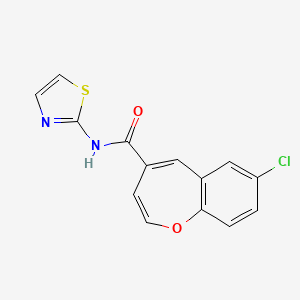 7-chloro-N-(1,3-thiazol-2-yl)-1-benzoxepine-4-carboxamide