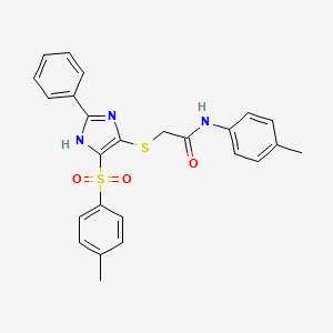 N-(4-methylphenyl)-2-({4-[(4-methylphenyl)sulfonyl]-2-phenyl-1H-imidazol-5-yl}sulfanyl)acetamide