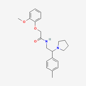 2-(2-methoxyphenoxy)-N-[2-(4-methylphenyl)-2-(pyrrolidin-1-yl)ethyl]acetamide