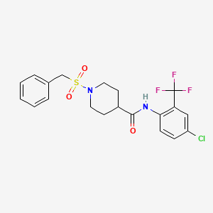 1-(benzylsulfonyl)-N-[4-chloro-2-(trifluoromethyl)phenyl]piperidine-4-carboxamide