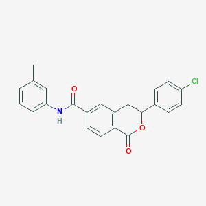 3-(4-chlorophenyl)-N-(3-methylphenyl)-1-oxo-3,4-dihydro-1H-isochromene-6-carboxamide